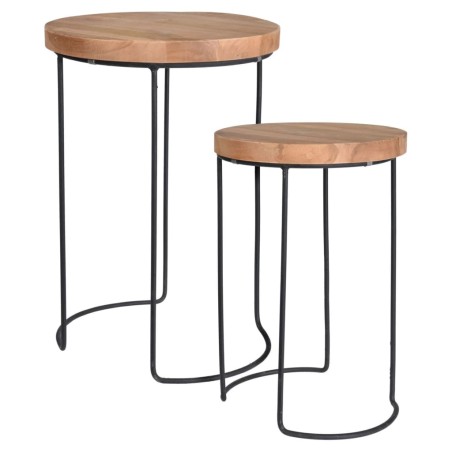 H&S Collection 2-tlg. Beistelltisch-Set Teak 