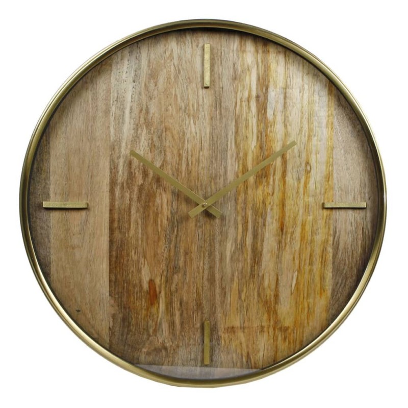 Gifts Amsterdam Wanduhr Chicago Holz und Metall Golden 50 cm Gifts Amsterdam Wanduhr Chicago Holz und Metall Golden 50 cm
