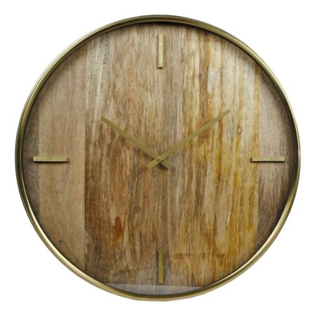 Gifts Amsterdam Wanduhr Chicago Holz und Metall Golden 50 cm