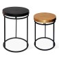 Rousseau 2-tlg. Beistelltisch-Set Cameo Metall Schwarz und Golden Rousseau 2-tlg. Beistelltisch-Set Cameo Metall Schwarz und Golden