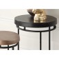 Rousseau 2-tlg. Beistelltisch-Set Cameo Metall Schwarz und Golden Rousseau 2-tlg. Beistelltisch-Set Cameo Metall Schwarz und Golden