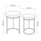 Rousseau 2-tlg. Beistelltisch-Set Cameo Metall Schwarz und Golden Rousseau 2-tlg. Beistelltisch-Set Cameo Metall Schwarz und Golden