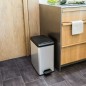 Curver Tretmülleimer Deco Schmal 25L Silbern Curver Tretmülleimer Deco Schmal 25L Silbern