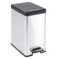 Curver Tretmülleimer Deco Schmal 25L Silbern Curver Tretmülleimer Deco Schmal 25L Silbern