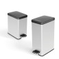 Curver Tretmülleimer Deco Schmal 25L Silbern Curver Tretmülleimer Deco Schmal 25L Silbern