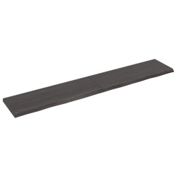 Waschtischplatte Dunkelgrau 220x40x4 cm Massivholz Behandelt