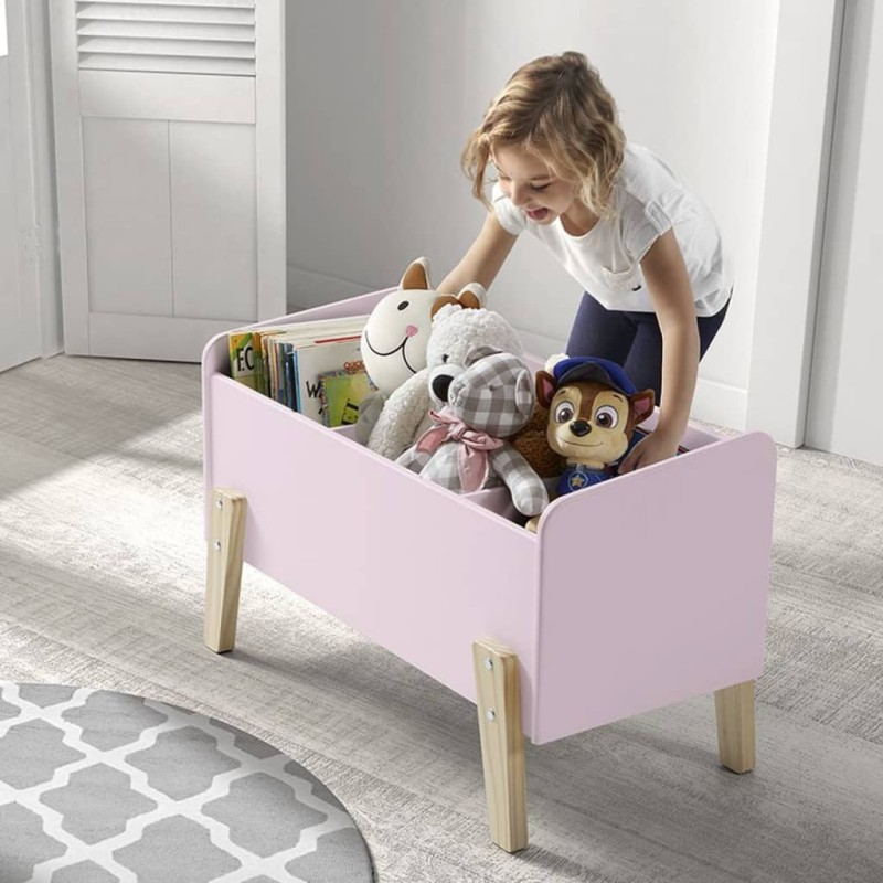 Vipack Kids Spielzeugkiste Kiddy Holz Altrosa Vipack Kids Spielzeugkiste Kiddy Holz Altrosa