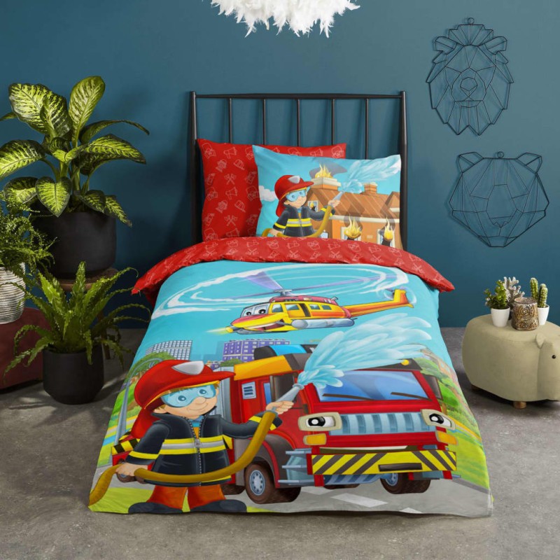 Good Morning Kinderbettwäsche Fire 140×200/220 cm Good Morning Kinderbettwäsche Fire 140×200/220 cm