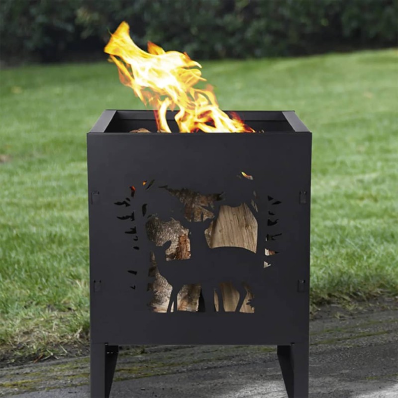 Esschert Design Feuerkorb Hirsch Quadratisch Esschert Design Feuerkorb Hirsch Quadratisch