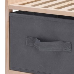 H&S Collection Aufbewahrungsschrank mit 3 Aufbewahrungsboxen Dunkelgrau