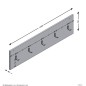 FMD Wandgarderobe 108,9x1,5x28,1 cm Artisan-Eiche FMD Wandgarderobe 108,9x1,5x28,1 cm Artisan-Eiche