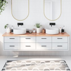 Waschtischplatte Hellbraun 200x40x4 cm Massivholz Behandelt