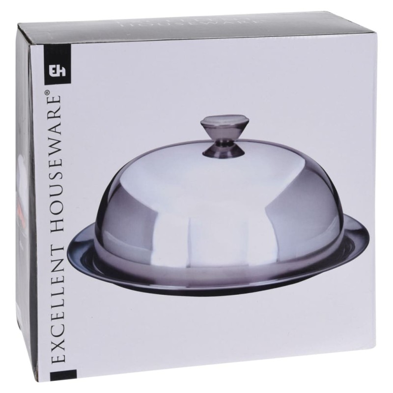 Excellent Houseware Speiseglocke mit Teller Edelstahl Excellent Houseware Speiseglocke mit Teller Edelstahl