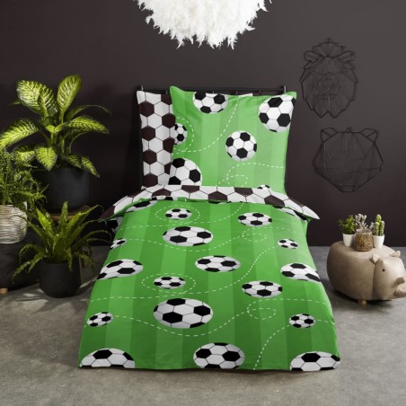 Good Morning Kinder-Bettwäsche-Set Soccer 135×200 cm