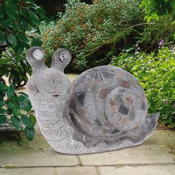 ProGarden Gartendeko Schnecke mit Solarlampe MGO