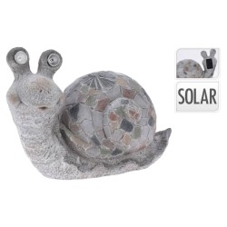 ProGarden Gartendeko Schnecke mit Solarlampe MGO